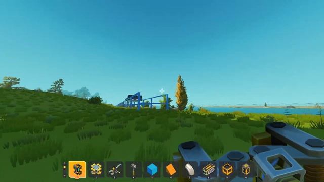 Скрап Механик Строю Рельсы Вокруг Острова , КРЕАТИВ )))) (Scrap Mechanic Survival) #scrapmechanic