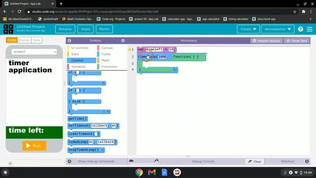 how to make a timer on code.org! смотреть онлайн