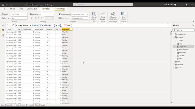 Creating Calendar Dimension | Power BI | DAX смотреть онлайн