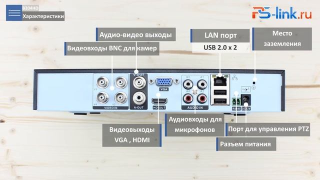 Обзор на готовый AHD 2Mp комплект видеонаблюдения Ps-link KIT-B204HD смотреть онлайн