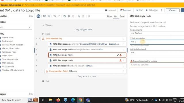 Picking all nodes from XML and logging into a log file || RPA A360 Automation Anywhere смотреть онлайн
