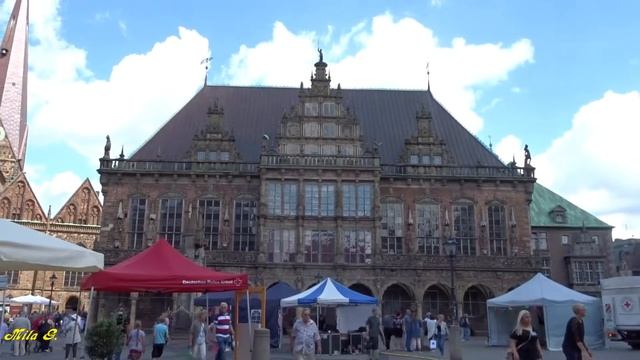Бремен, Германия ( Bremen, Germany) Город бременских музыкантов. Бременская ратуша. смотреть онлайн