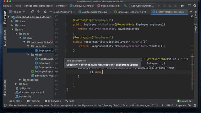 Spring Boot with PostgreSQL and Docker Compose | RESTful CRUD API Example | Spring Data JPA Auditin смотреть онлайн