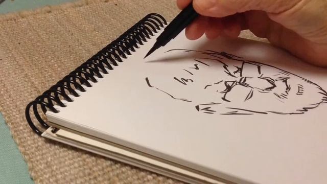 Bob Reading, quick sketch in ink смотреть онлайн