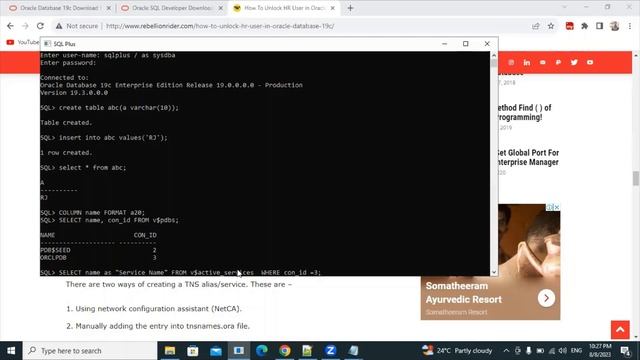 Oracle 19c Database installation | Unlock HR User | Configure HR schema to SQL Developer смотреть онлайн