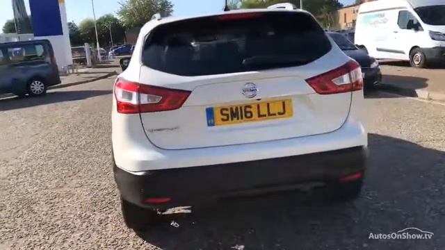 NISSAN QASHQAI TEKNA DIG-T XTRONIC WHITE 2016 смотреть онлайн