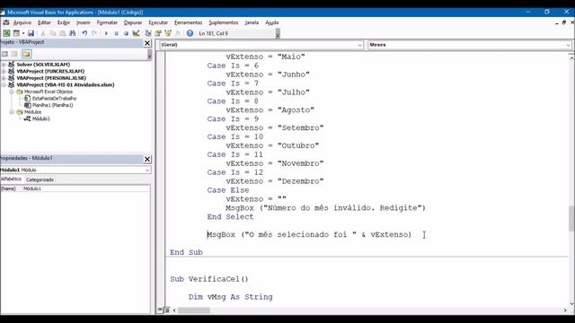 VBA - Teste condicional para verificar retorno do Select Case смотреть онлайн