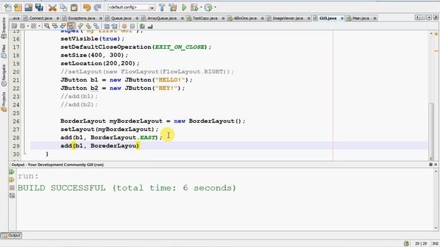 Tut 007 - GUI in Java BorderLayout смотреть онлайн