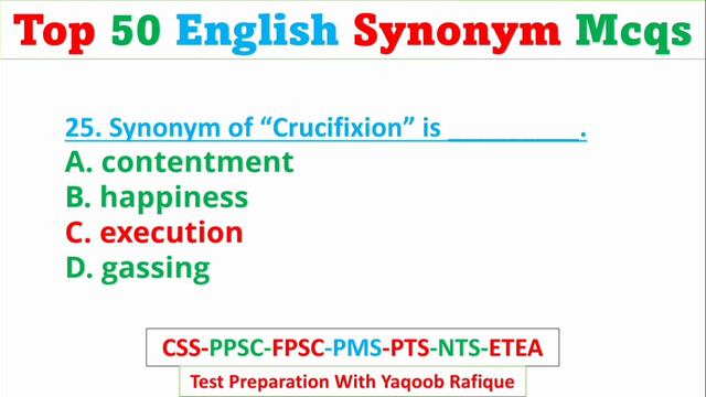 Top 50 English Synonyms|Important For the preparation of| FPSC-PPSC-KPSC-SPSC-PMS-NTS-PTS смотреть онлайн