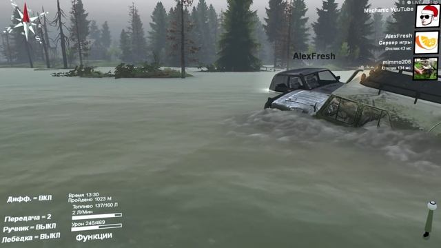 УАЗ против НИВЫ на бездорожье - SPINTIRES смотреть онлайн