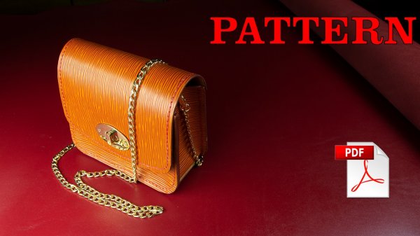 Мини-сумка через плечо | Выкройка PDF | Making a DIY Leather Crossbody bag|