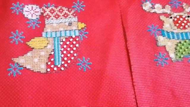 Новогодние вышитые флажки из журнала Вышиваю крестиком. От начала и до конца. смотреть онлайн
