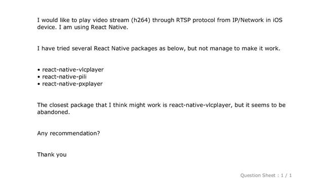iOS : React Native Play RTSP Stream from IP Camera смотреть онлайн