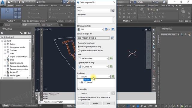 11 - Les bases de AutoCad Civil 3D 2018 - Projet 3D Partie 1 смотреть онлайн