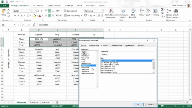 Formatowanie danych w komórkach - Kurs Excel od podstaw смотреть онлайн