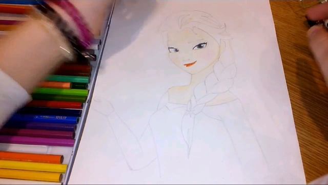 Как нарисовать Эльзу / How to draw Elsa смотреть онлайн