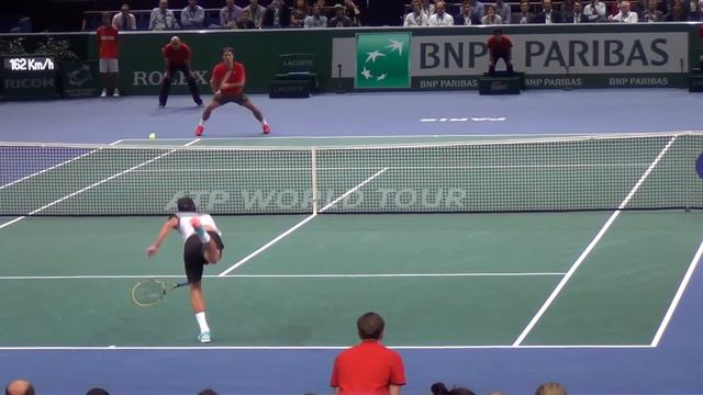 Incredible Roger Federer On Court Level View