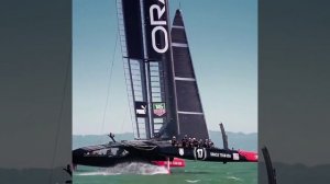 Катамаран на подводных регулируемых крыльях