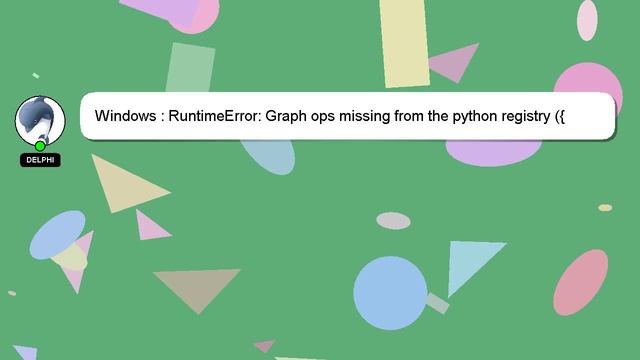 Windows : RuntimeError: Graph ops missing from the python registry ({'SentencepieceEncodeSparse'}) смотреть онлайн