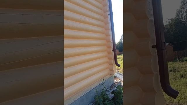 наружная отделка дома из оцилиндрованного бревна смотреть онлайн