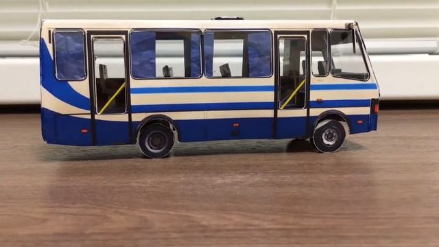 ?Модель автобуса БАЗ-А079.14 «Подснежник» из бумаги смотреть онлайн