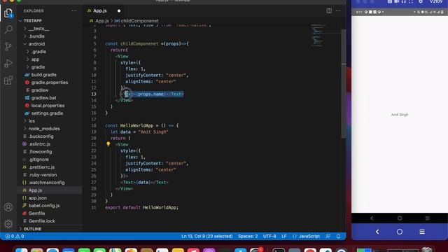 React Native Props: Tutorial #9 Hindi смотреть онлайн