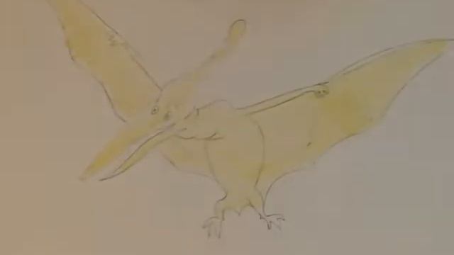 Как рисовать карандашом, как нарисовать динозавра, Hand drawing, Pteranodon, colour pencil drawing смотреть онлайн