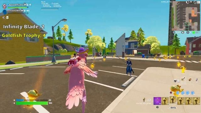 Fortnite Battles: Goldfish trophy vs Infinity Blade смотреть онлайн