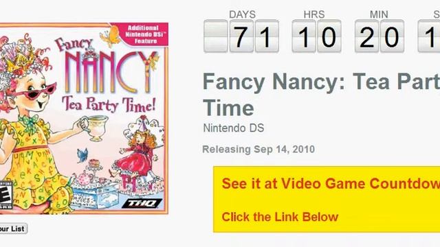 Fancy Nancy: Tea Party Time DS Countdown смотреть онлайн