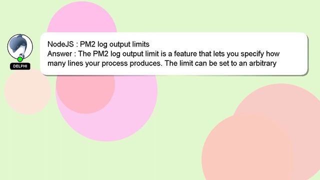 NodeJS : PM2 log output limits смотреть онлайн