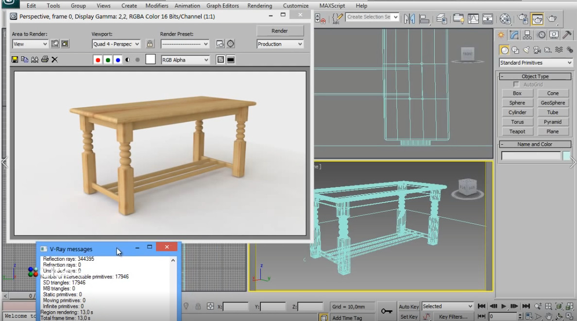 Уроки 3ds Max. Моделирование декоративного столика в 3DS Max.