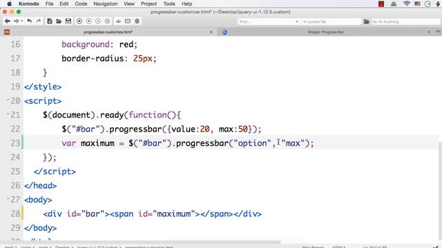 jQueryUI - Widget Progressbar 3 - Customize the Progressbar смотреть онлайн