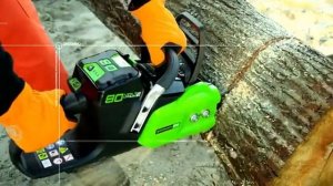 GreenWorks GCS80420 80V 18-Inch Cordless Chainsaw | Battery Chainsaw | The best battery chainsaw