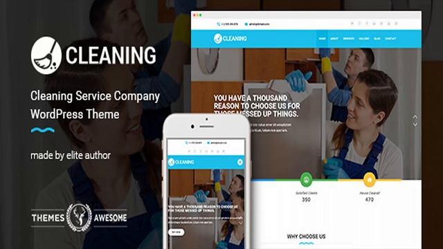 Cleaning Service Company WordPress Theme | Themeforest Website Templates and Themes смотреть онлайн
