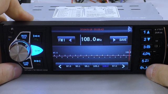 Большой обзор 1 din магнитолы с экраном AVS080W с 2-я видеовходами и bluetooth смотреть онлайн