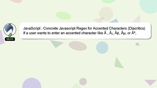 JavaScript : Concrete Javascript Regex for Accented Characters (Diacritics) смотреть онлайн