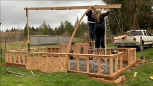 Gothic arch greenhouse build | Putting up the arches | Busy Beaver | Chuck Beavers