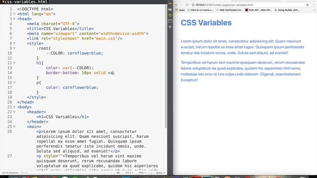 CSS Variables смотреть онлайн