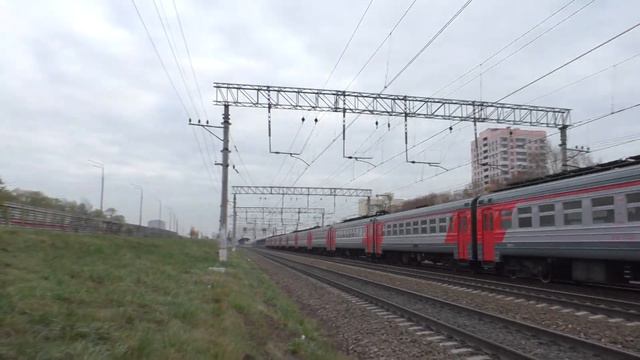Электропоезд ЭР2Р-7023 сообщением сообщением Москва - Черусти смотреть онлайн