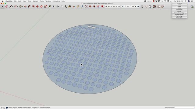 Creating a perforated surface in SketchUp - Quick Win смотреть онлайн