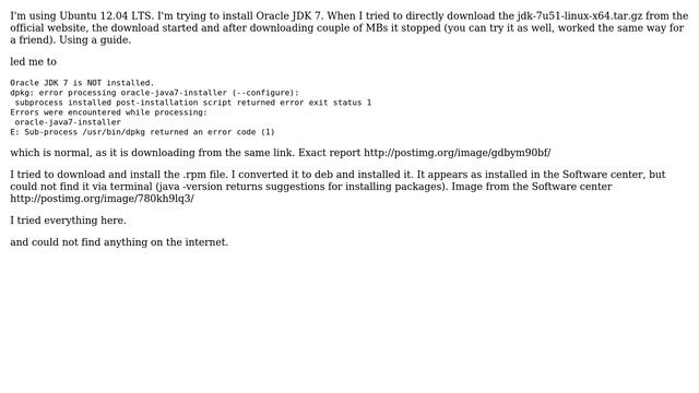 Ubuntu: Problem downloading Oracle JDK 7 смотреть онлайн