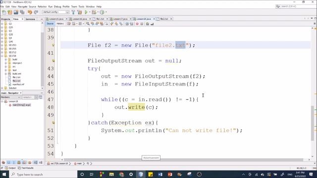 Java-SE1728: Stream, Làm việc với File, FileInputStream, FileOutputStream, BufferedInputStream смотреть онлайн