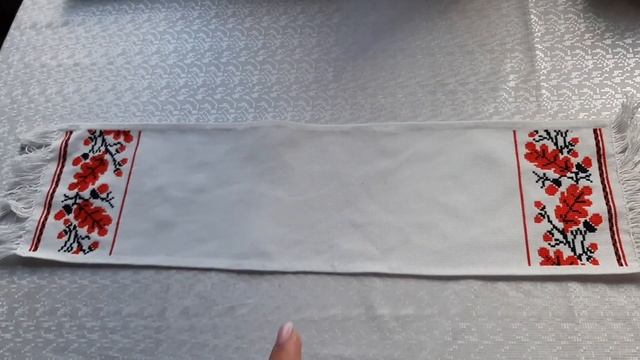 Вышивка крестом. Законченная работа. Рушнык. Обзор беговой дорожки. смотреть онлайн