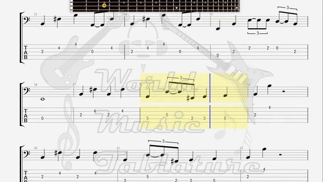 Doors The People Are Strange BASS GUITAR TAB смотреть онлайн