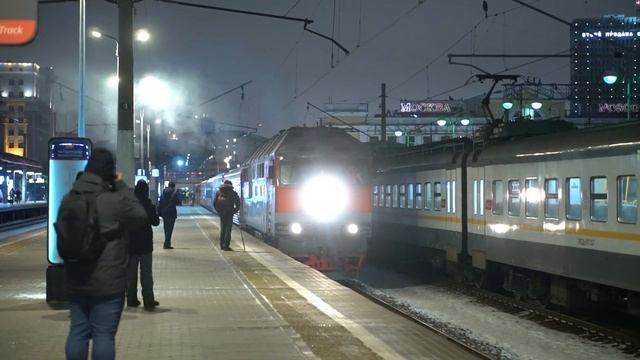ТЭП70 поезд Москва-Рыбинск Train Moscow-Rybinsk TEP70 смотреть онлайн