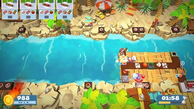 Overcooked 2 [World Record] Surf'n'Turf 2-2 - 2 players - Score: 2004 смотреть онлайн