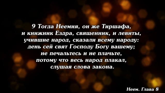 Библия | Книга Неемии. Глава 8. смотреть онлайн