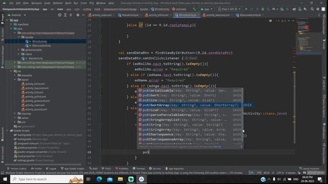 How to Pass Data from One Activity To Another Activity using Bundle Android Studio Kotlin смотреть онлайн