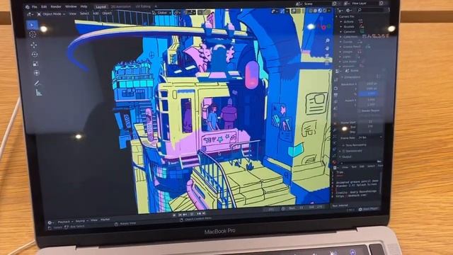 Blender 3D 2.9 meets Apple M1 Macbook pro 13 inch смотреть онлайн