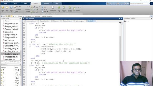 MATLAB functions for Numerical Solution of System of linear equations||Gauss Jacobi LUD|| Lecture 4 смотреть онлайн